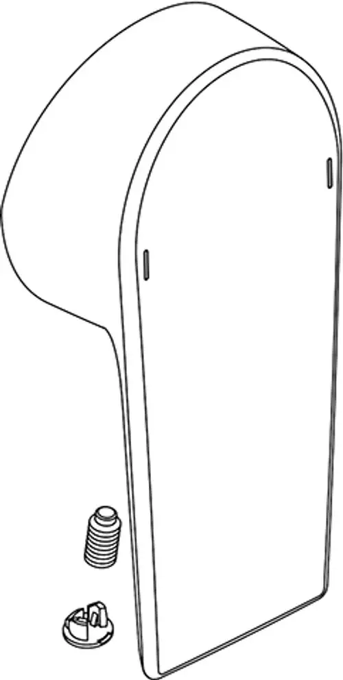 Griffhebel von Ideal Standard, in chromatischer Ausführung, mit runden Konturen und Befestigungselementen zur einfachen Montage.